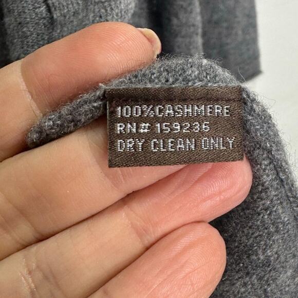 J. McLaughlin 100% Cashmere Long Open Front Duster Cardigan Heather Gray Size XS - Picture 6 of 6